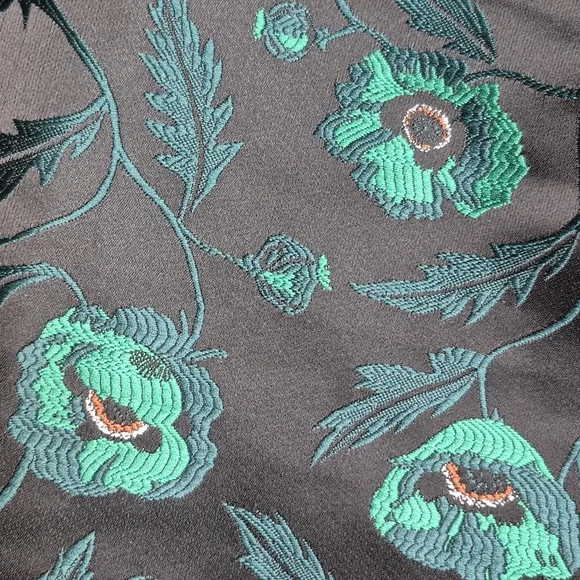 J. Crew Emmie Poppy A-line Black & Green Lined Skirt Size 4, New With Tags - Picture 13 of 16